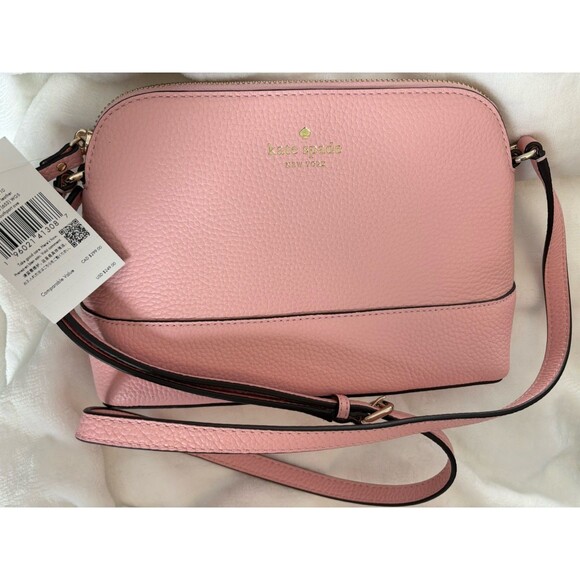 kate spade Handbags - Kate Spade Hanna Tea Rose Pink Pebbled Leather Crossbody Bag New with Tags